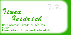 timea heidrich business card